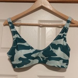 Shark print bikini top